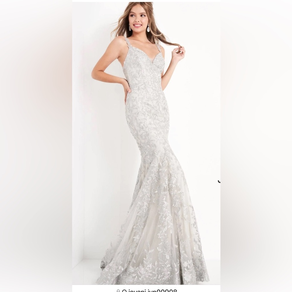 Jovani gray/silver gown